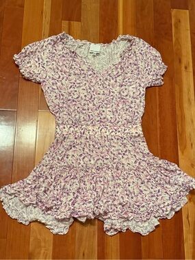 Skylar + Madison Lilac Floral Smocked Waist Dress